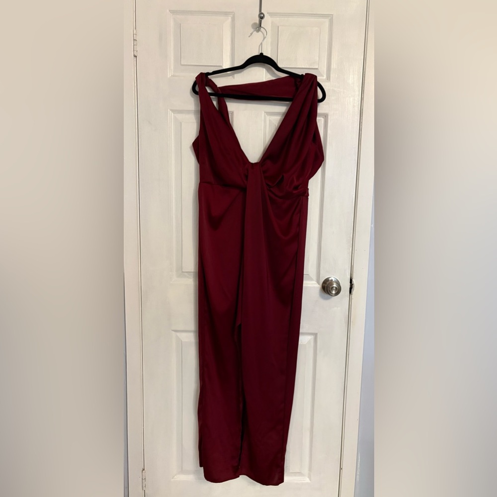 Elegant Burgundy Dress